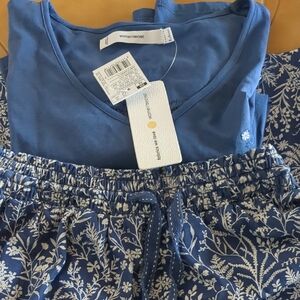 Blue Floral Pajama Set - New